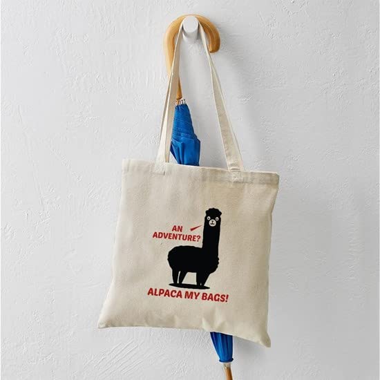 Alpaca My Bags Natural Canvas Tote Bag - Eco-Friendly Reusable Shopping Bag for Groceries, Beach Trips & Daily Use | CafePress