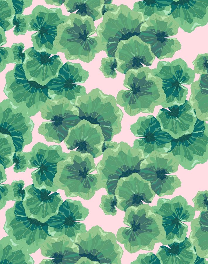 Nathan Turner Geranium Leaves Wallpaper in Ballet Slipper - Perfect for Nursery, Bedroom & Home Decor