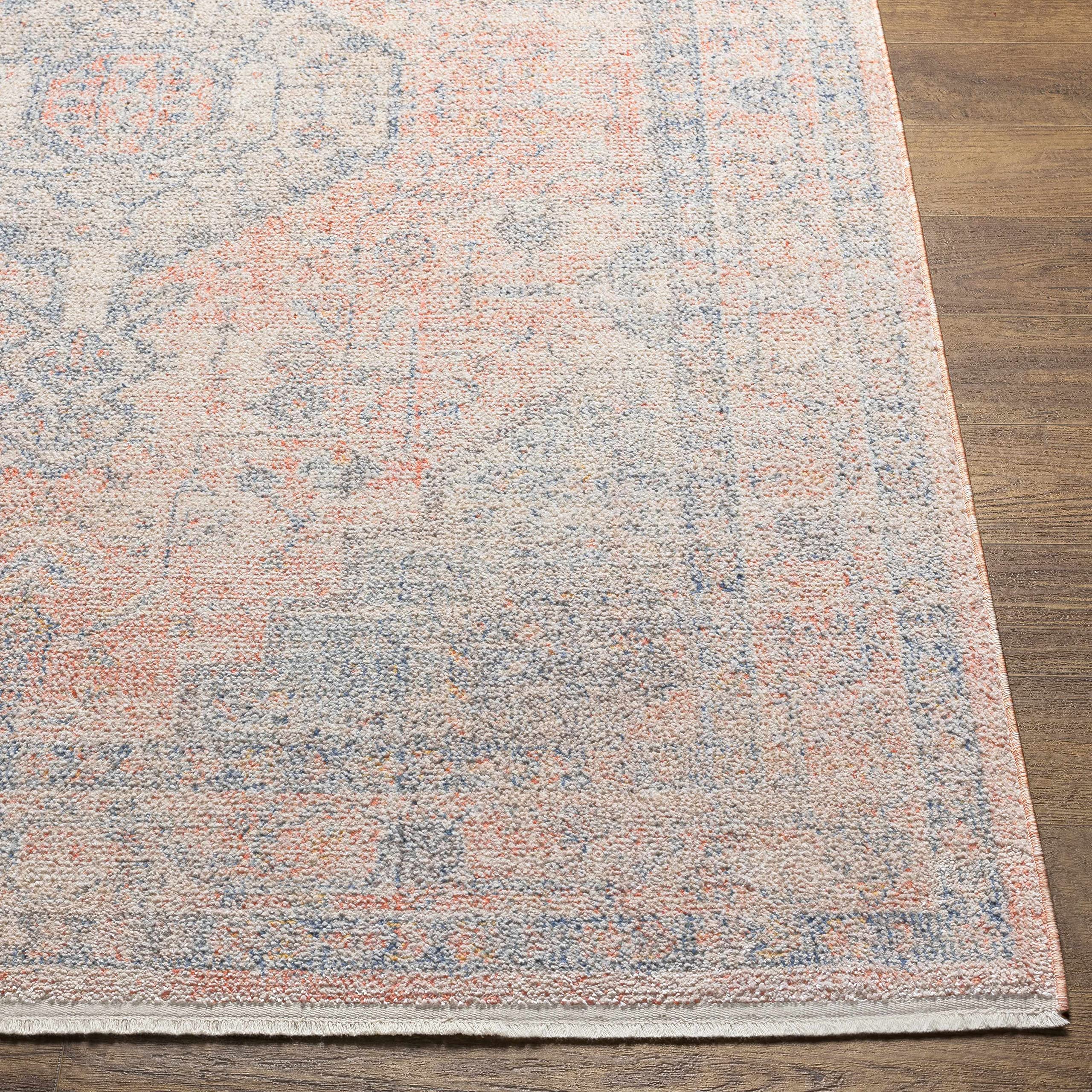 Hauteloom Akio Traditional Area Rug - Pale Pink, Ivory, Light Gray - 5'3