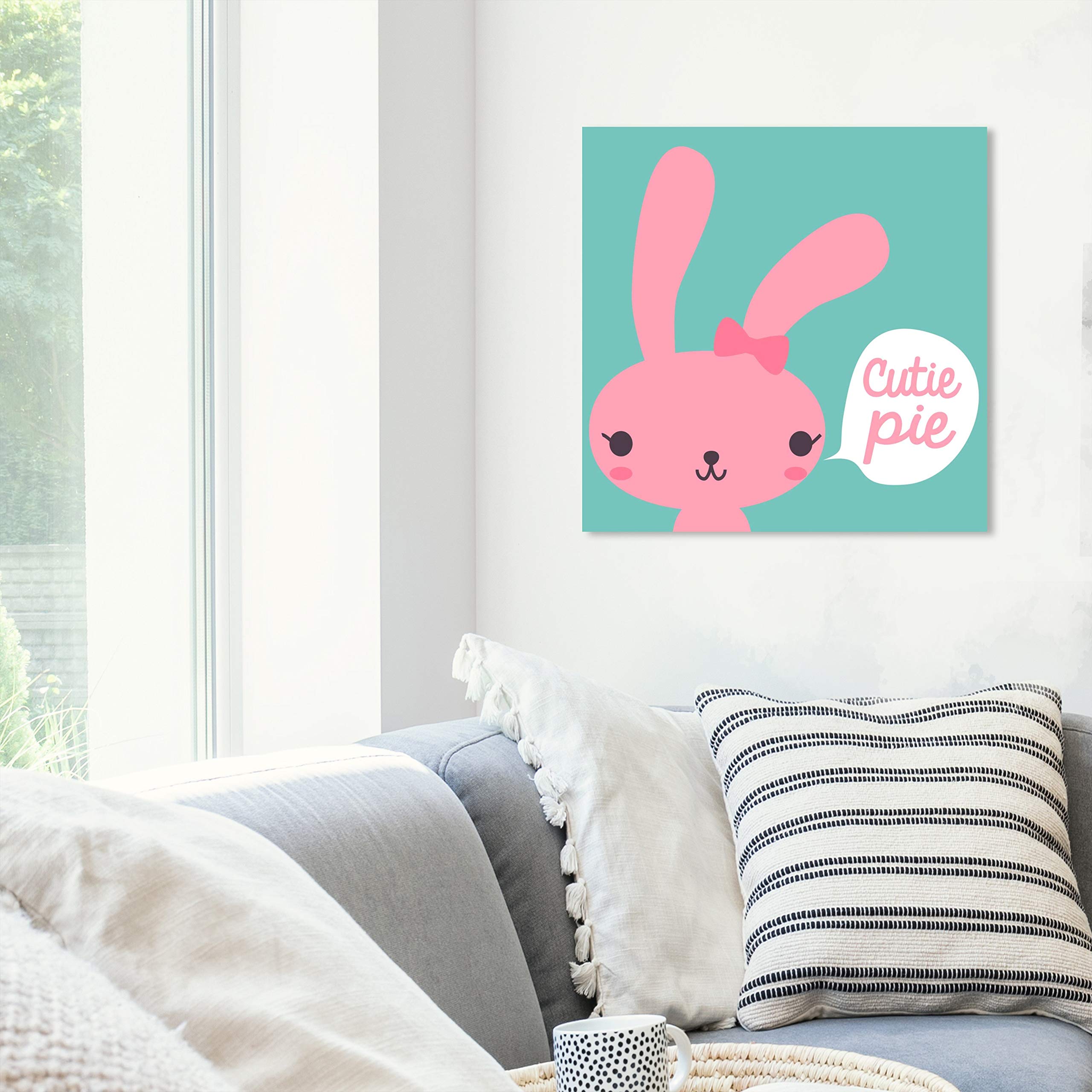 Wynwood Studio Animals Wall Art Canvas Prints - 'Cutie Pie' Pink and Green Home Décor, 20