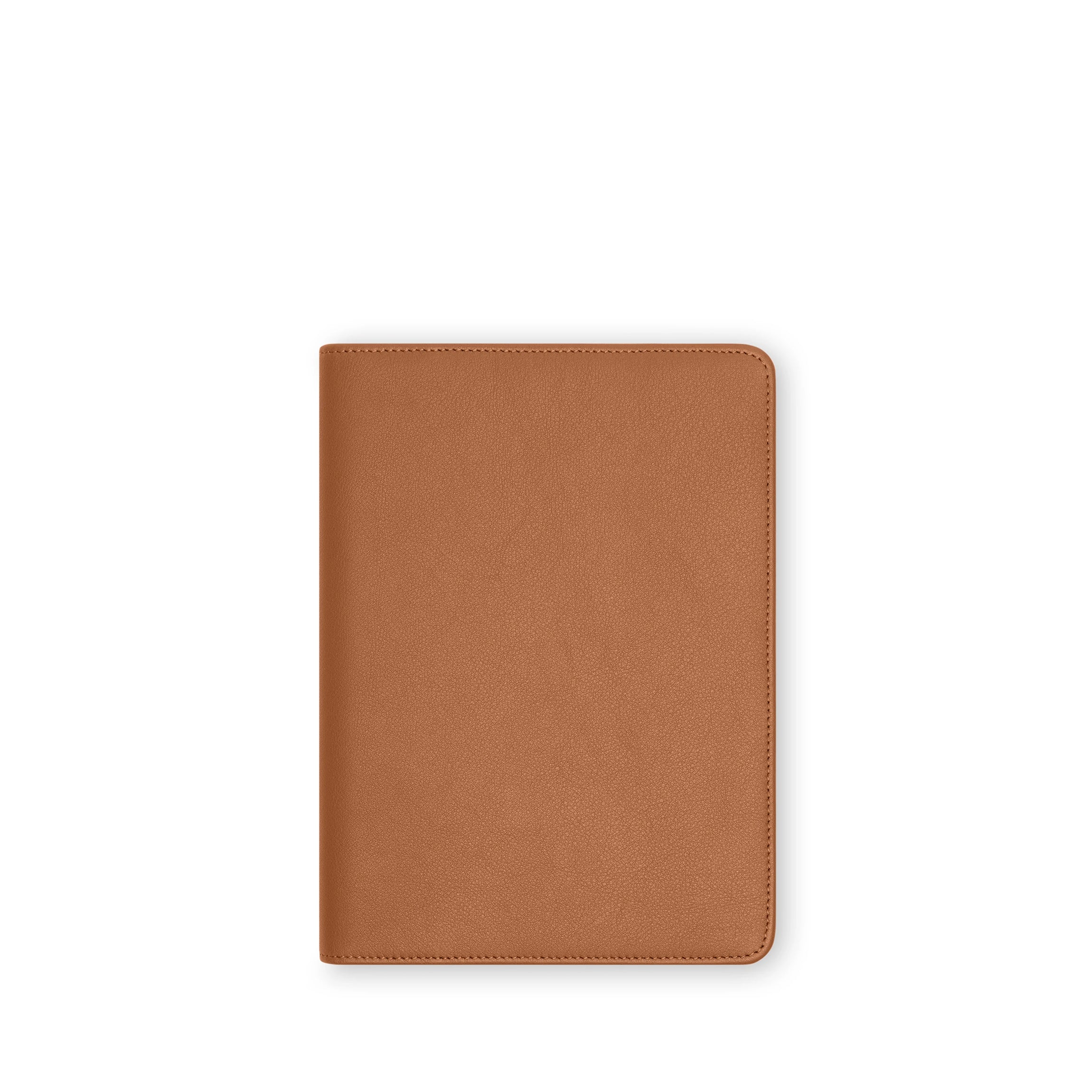 Premium A5 Standard Spiral Notebook - Cognac Brown Leather Cover, 120 Pages College Ruled Paper - Perfect for Journaling, Note Taking & Office Use