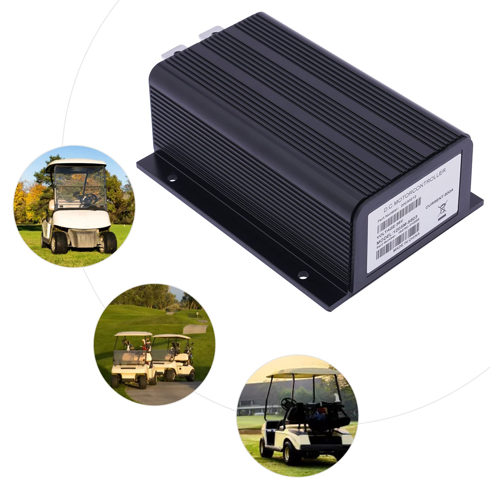 36V 500A Motor Controller for Club Car Golf Carts - High Performance DC Motor Speed Controller (Model 1205M-5603) | Perfect for Electric Golf Cart Upgrades & DIY EV Projects