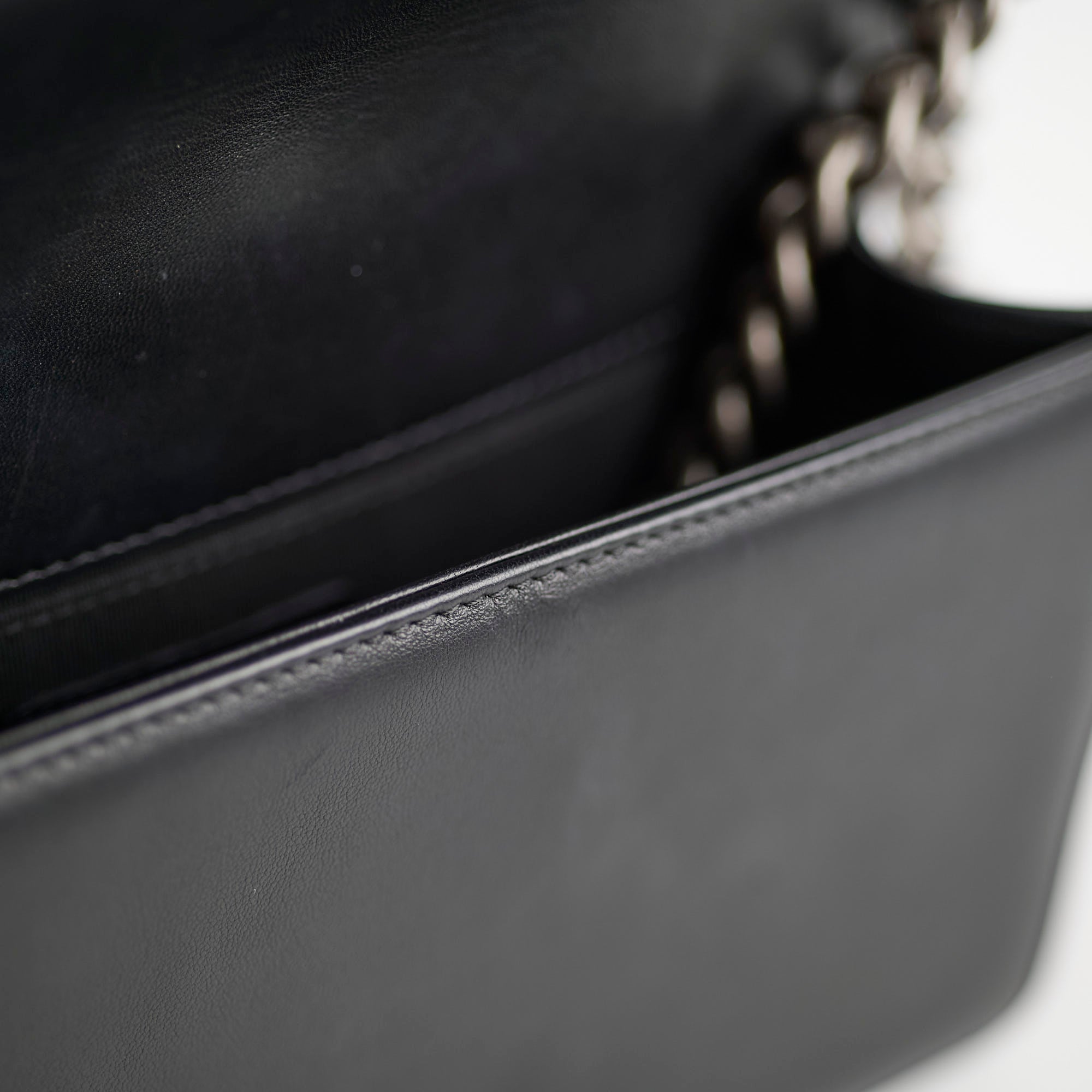 Chanel Old Medium Boy Bag Black Lambskin Leather 23 Series - Luxury Handbag for Women, Perfect for Parties, Work & Everyday Use
