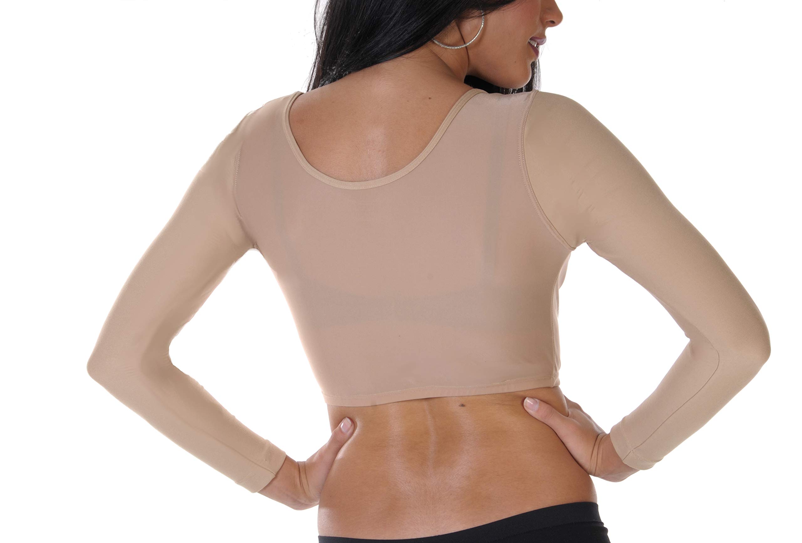 Bolero Long Sleeve Arm Shaper Shrug - Slimming Shapewear Camisole & Arm Control Girdle for Women | Nude XL | Perfect for Formal Events, Wedding Dresses & Evening Wear