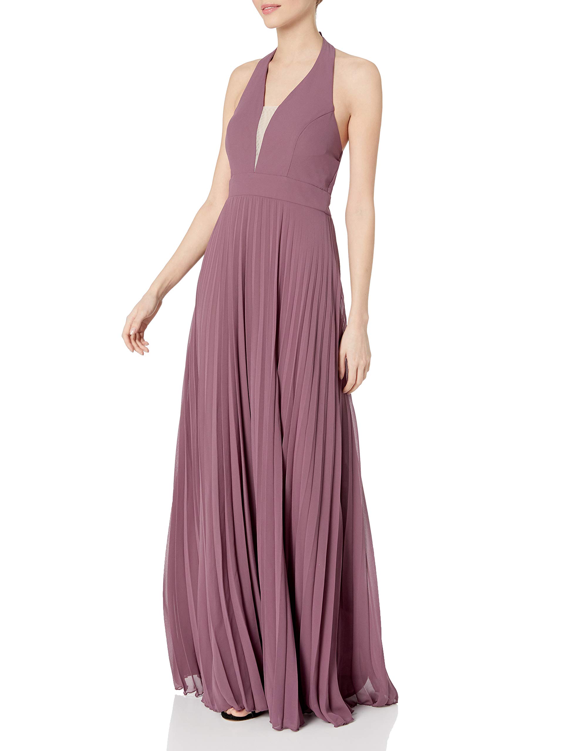 Elegant Women's Pleated Full Length Formal Evening Gown for Prom, Wedding & Special Occasions - Plus Size Options Available