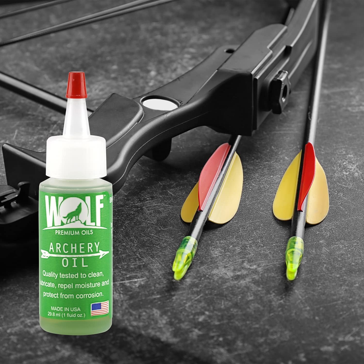 Wolf Premium Oil All-in-One Archery Oil & Cleaner – Best for Bow Maintenance, Lubrication & Protection | Ideal for Hunting, Target Practice & Outdoor Sports