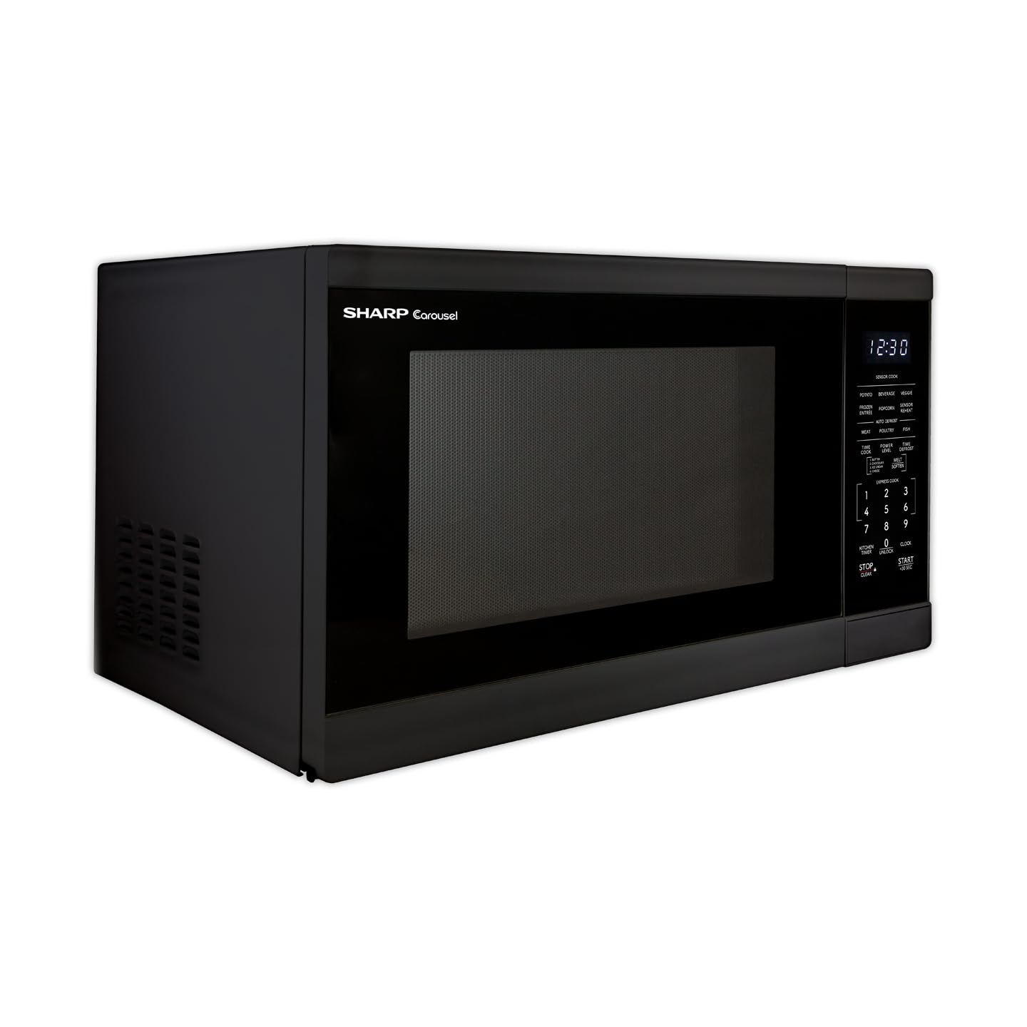 SHARP SMC1461KB 1.4 CuFt Countertop Microwave Oven - 1100W, Black with Removable 12.4
