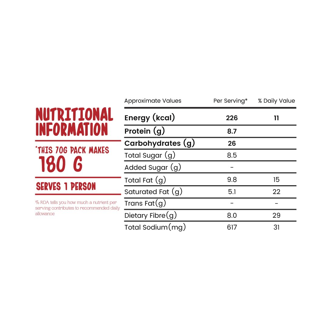 Yu Foodlabs 100% Whole Wheat Hot & Sweet BBQ Instant Noodles - No Preservatives, No Oil, No MSG - Ready in 6 Minutes - Vegetarian Atta Noodles - 420g (6 Packs x 70g) - Perfect for Quick Meals, Camping & Office Lunches