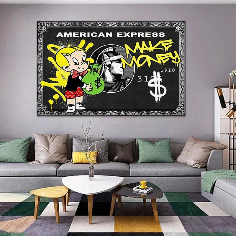 American Express Make Money Guide - Financial Success Tips for Wealth Building | Perfect for Home Office & Motivational Wall Art