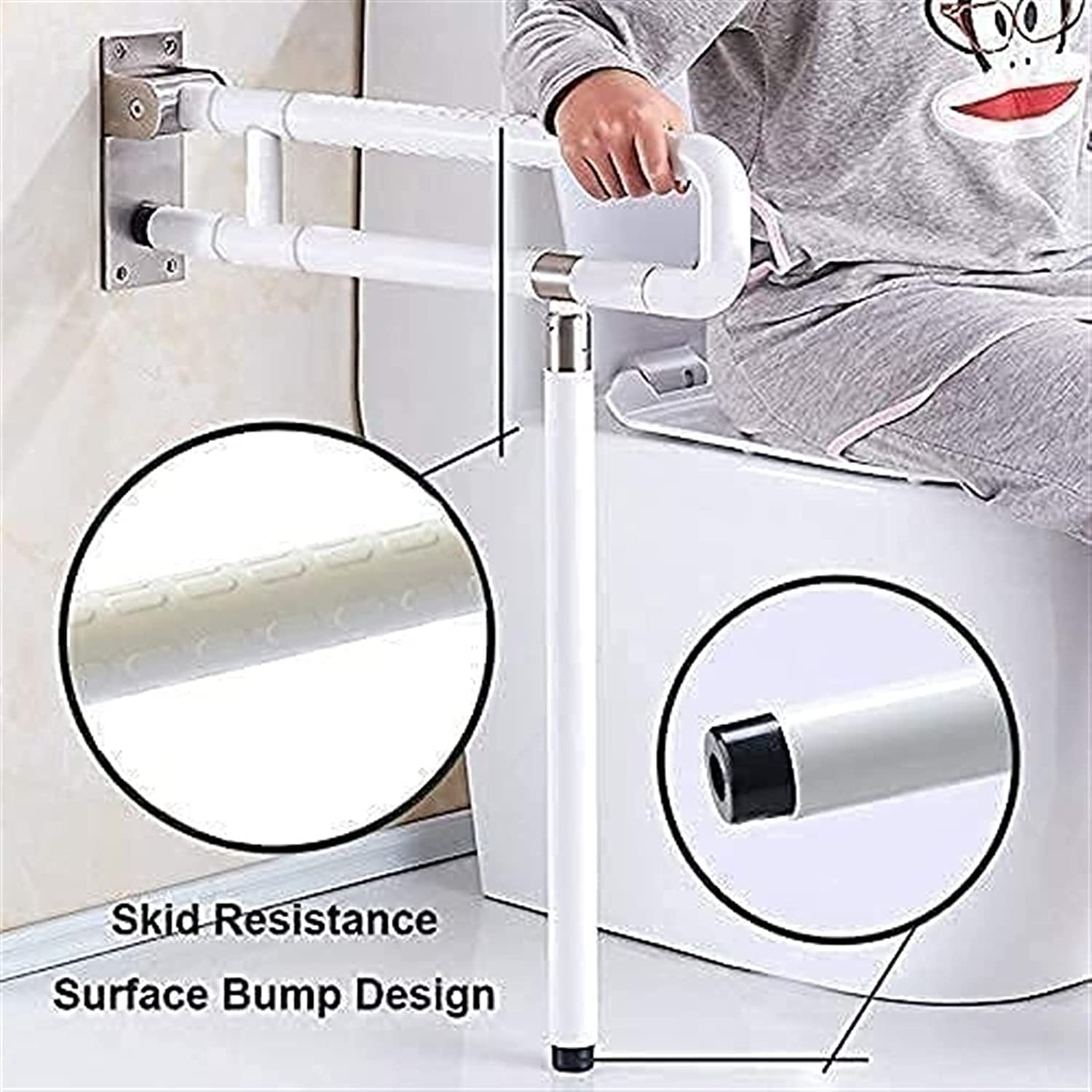 Stainless Steel Bathroom Safety Grab Bar - Non-Slip Shower Handrail & Towel Rack for Elderly & Disabled - ADA Compliant Toilet Support Handle for Bathroom, Shower, and Wet Room Safety