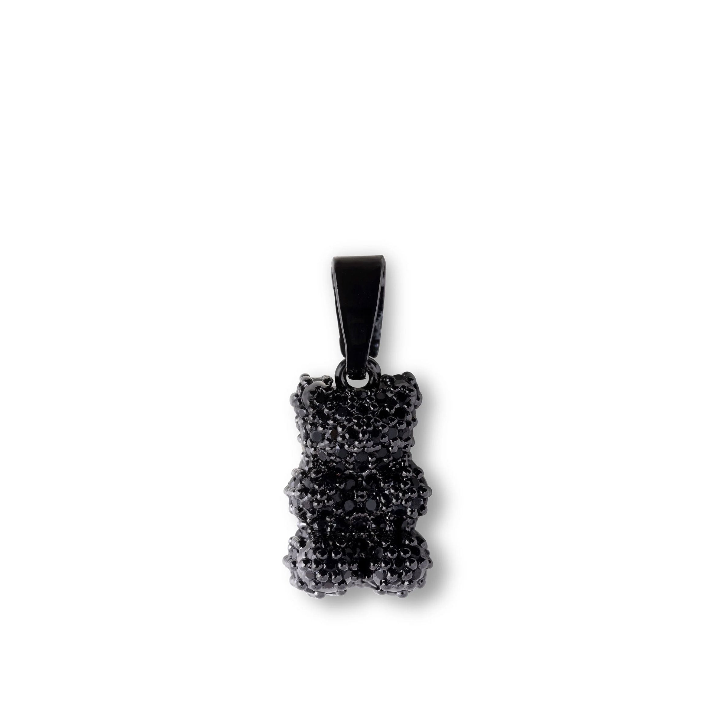 Vintage Pave Crystal Bear Pendant Necklace in Black - Perfect for Gifts, Anniversaries & Everyday Elegance