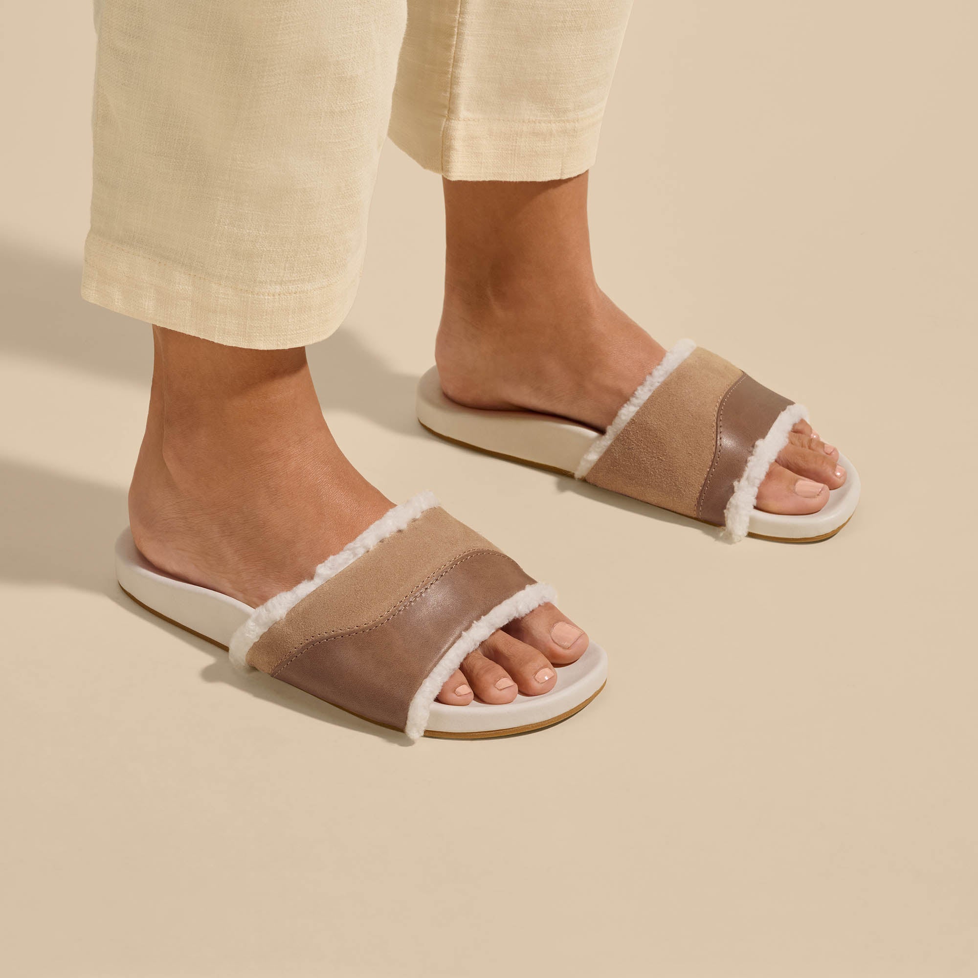 Hala Slide Tan Puka - Comfortable and Stylish Sandals for Women | Perfect for Beach, Pool, and Summer Outfits