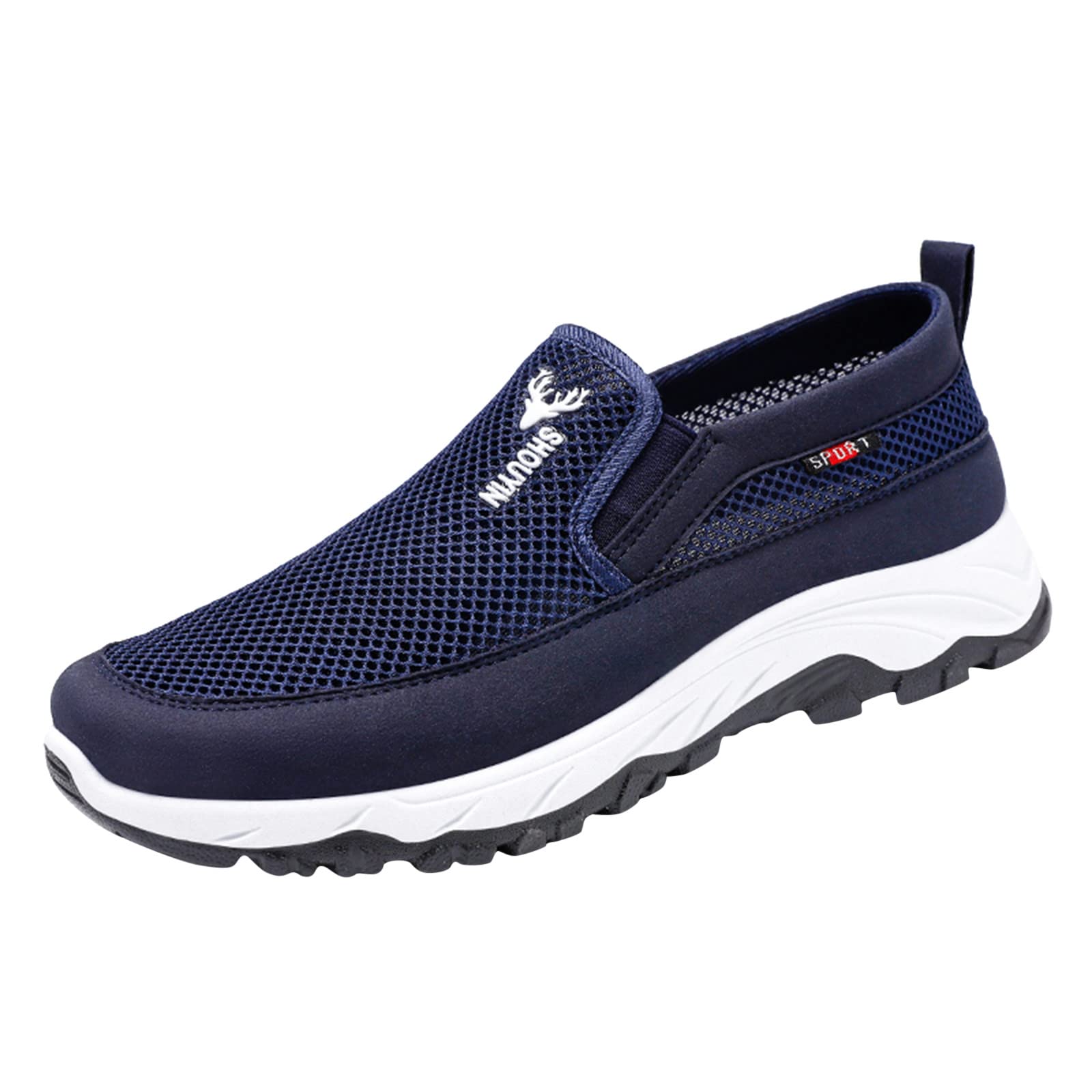 Zannycn Men's Lightweight Barefoot Sneakers - Waterproof, Slip-Resistant, Flat Walking Shoes for Casual Wear & Outdoor Activities