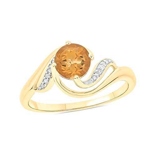 Yellow Gold - Citrine Stone
