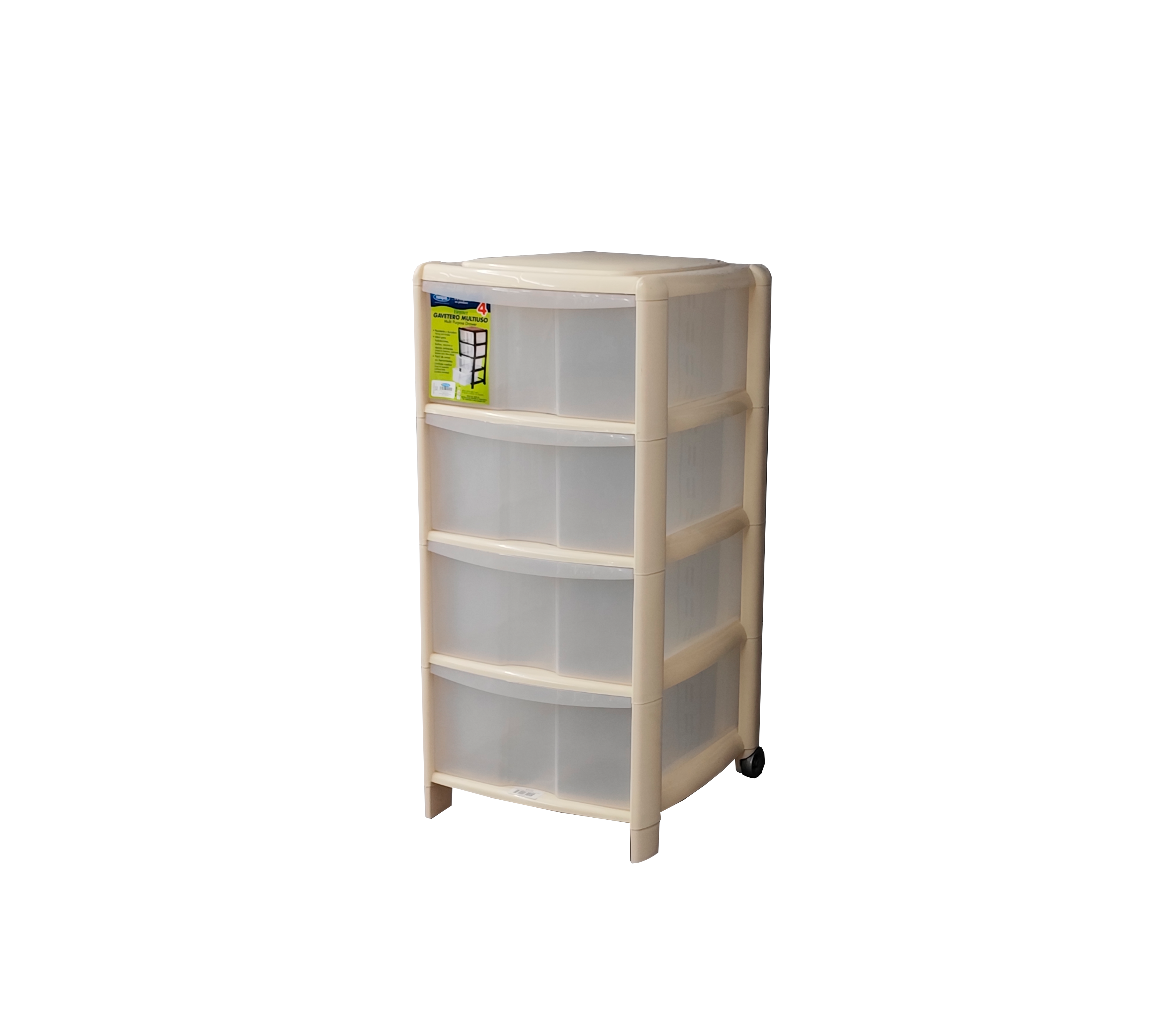 Gavetero Multi Set with Wheels - Manaplas Plastic Storage Organizer for Home, Office, and Dorm Room Use