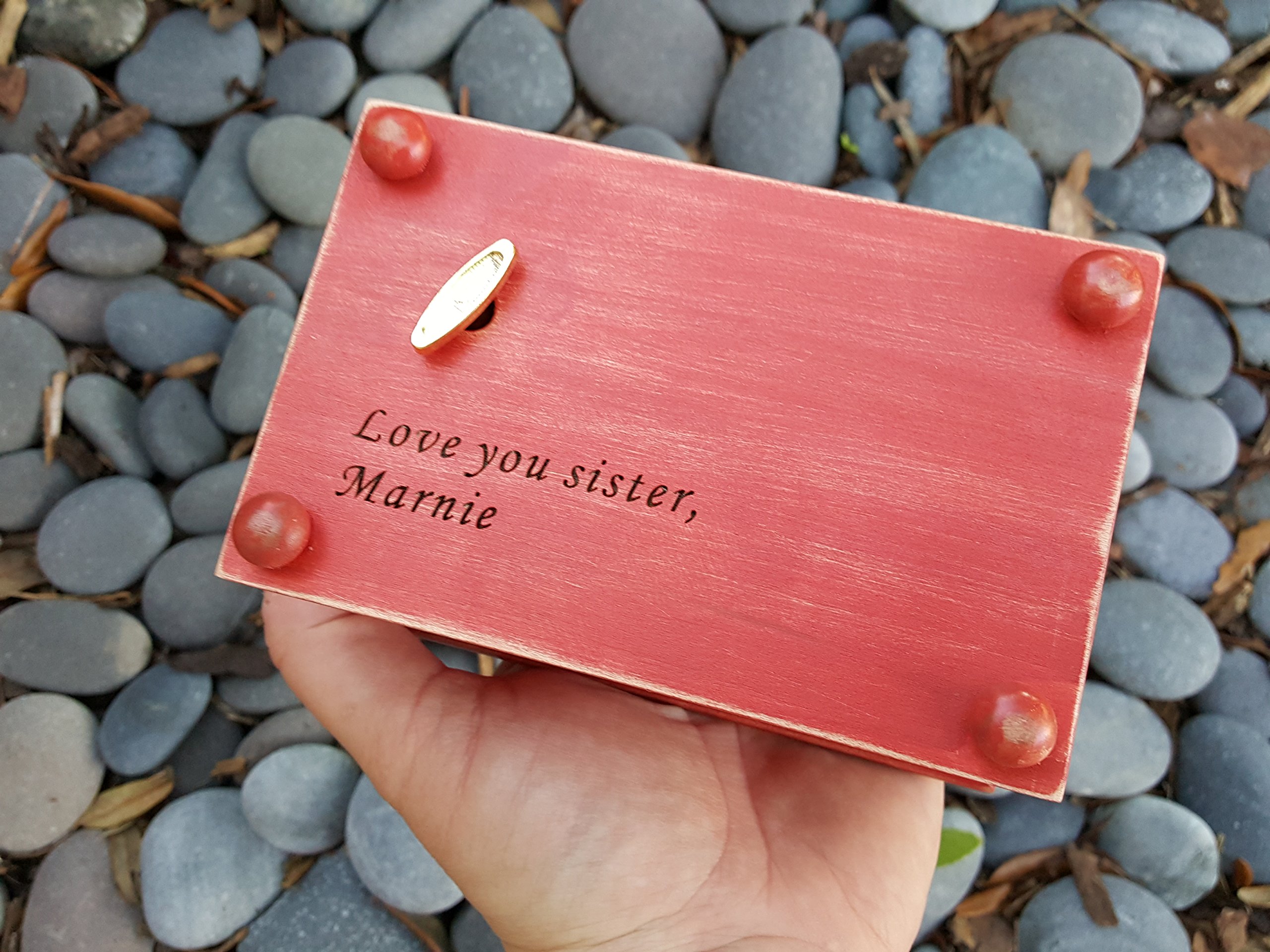 Personalized Engraved Wooden Music Box & Jewelry Gift - Custom Name, Date, Color & Song Choice - Perfect for Anniversaries, Weddings & Keepsakes