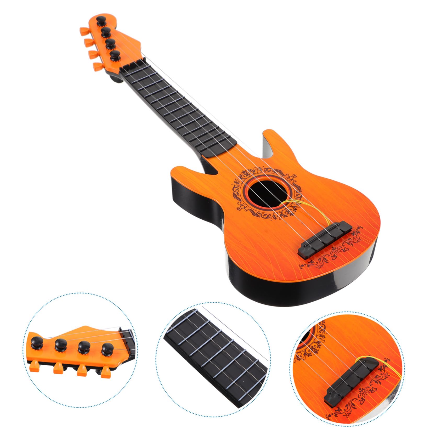 iFundom 4-Piece Mini Guitar Model Set - Musical Puzzle Toys for Adults & Kids, Electric Plastic Guitar Gift for Birthday, Christmas & Music Lovers | Perfect for Home Decor, Music Education & Collectors