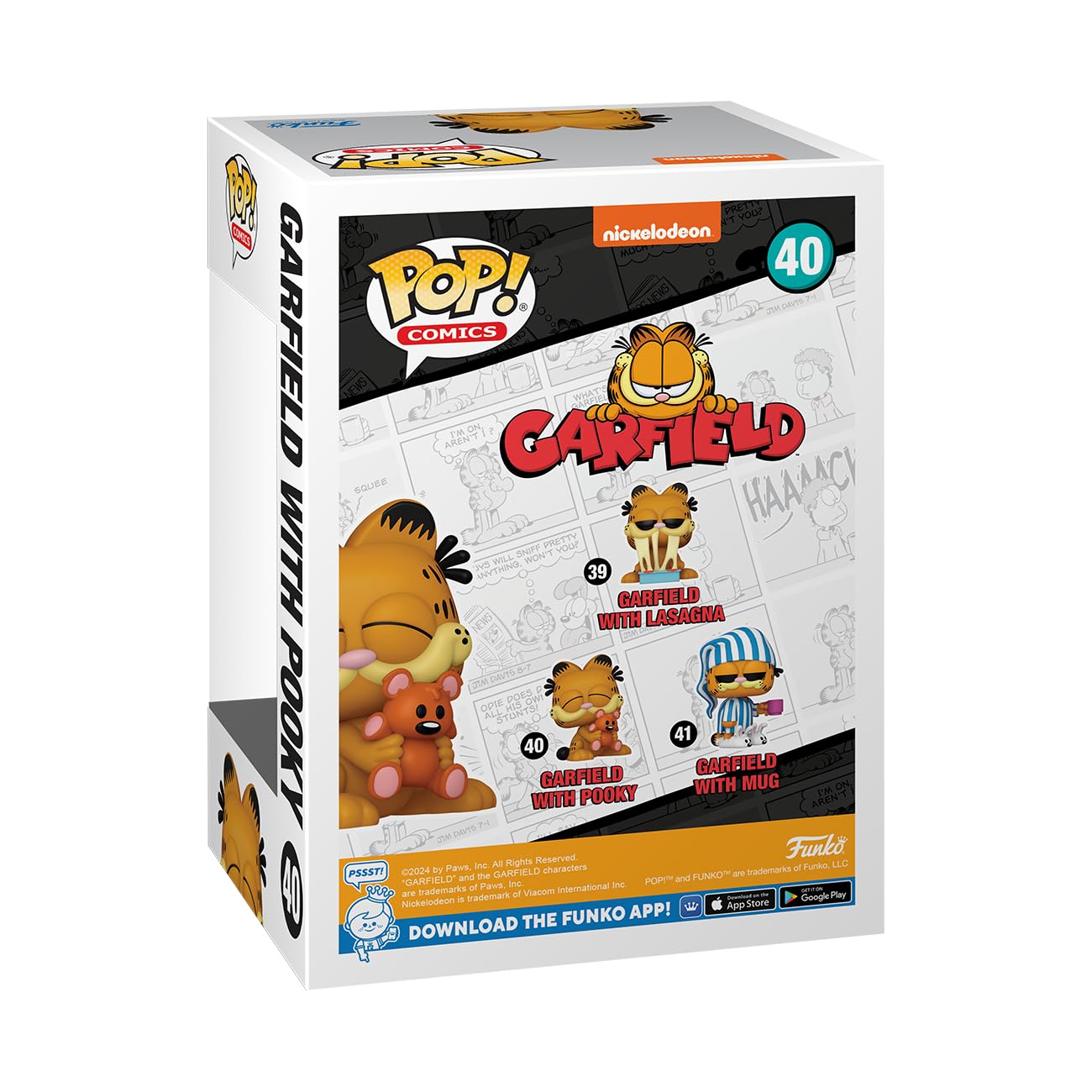 Funko Pop! Comics: Garfield with Pooky - Collectible Vinyl Figure - Official Merchandise - Gift Idea for Kids & Adults - Cartoon Fans - Perfect for Home Decor, Office Display & Pop Culture Collections