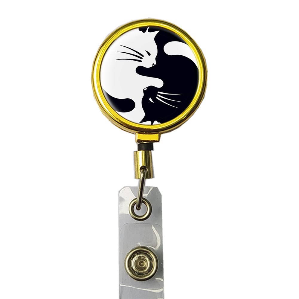 BlackKey Gold ID Badge Holder with Lanyard & Clip - Office & Event Use