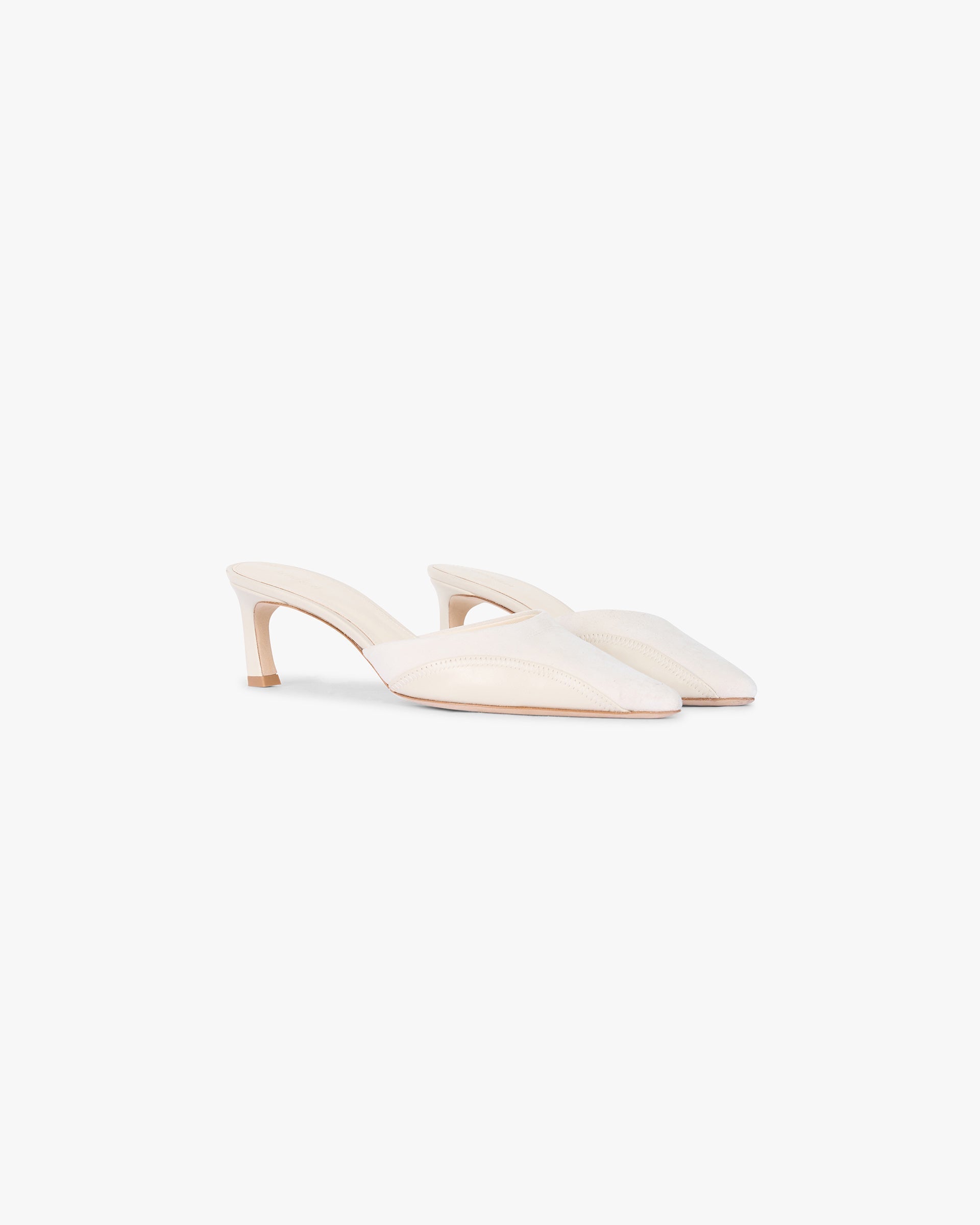 Pointed Mule Shoes for Women - Comfortable Slip-On Ecru Mules with Pointed Toe - Perfect for Office, Casual Wear & Summer Outfits
