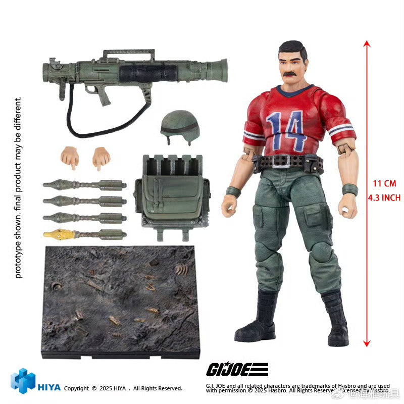 Pre Order 1/18 Scale HIYA 4-Inch G.I.Joe Bazooka Action Figure - Highly Detailed Collectible Military Toy for Display & Play - Perfect for Collectors and G.I.Joe Fans