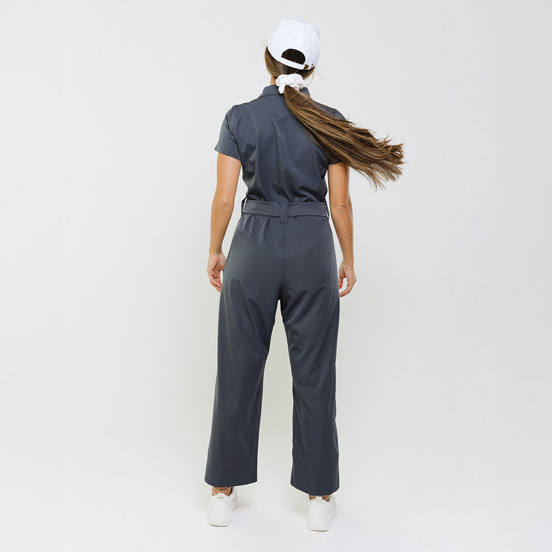 Stylish Women's Charcoal Jumpsuit - Trendy One Piece Romper for Casual Outings & Night Out | Perfect for Parties, Dates and Everyday Wear