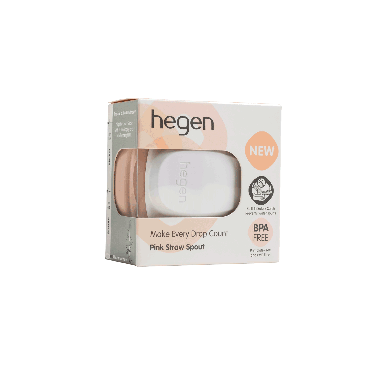 Hegen PCTO™ Straw Spout Pink - BPA-Free Baby Bottle Accessory for Toddlers | Perfect for Travel, Daycare & On-the-Go Feeding