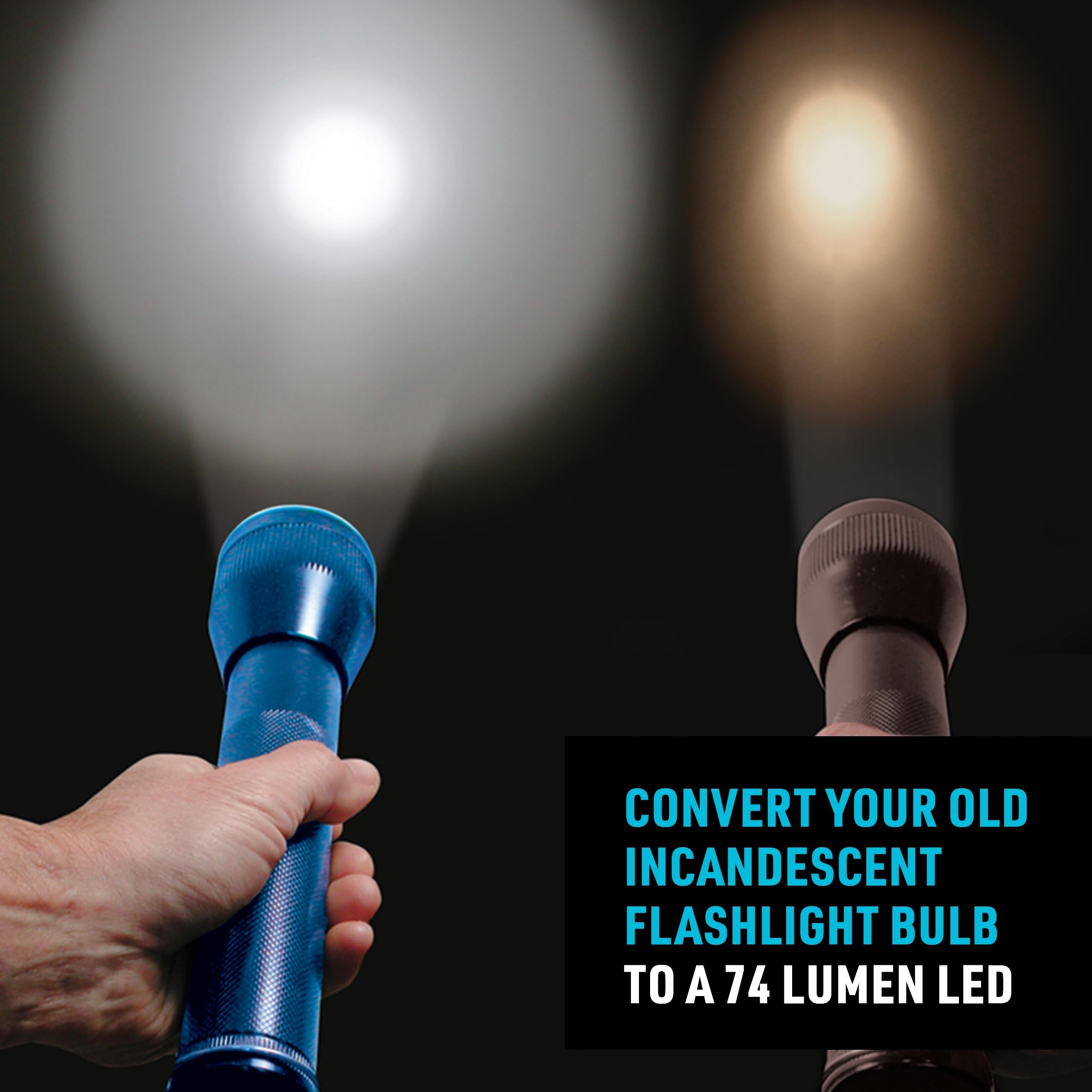 Nite Ize LED Upgrade Bulb Kit - 55 Lumen LED Flashlight Bulb with 100,000 Hour Lifespan - Compatible with Most C & D Cell Flashlights - Perfect for Camping, Hiking & Emergency Preparedness