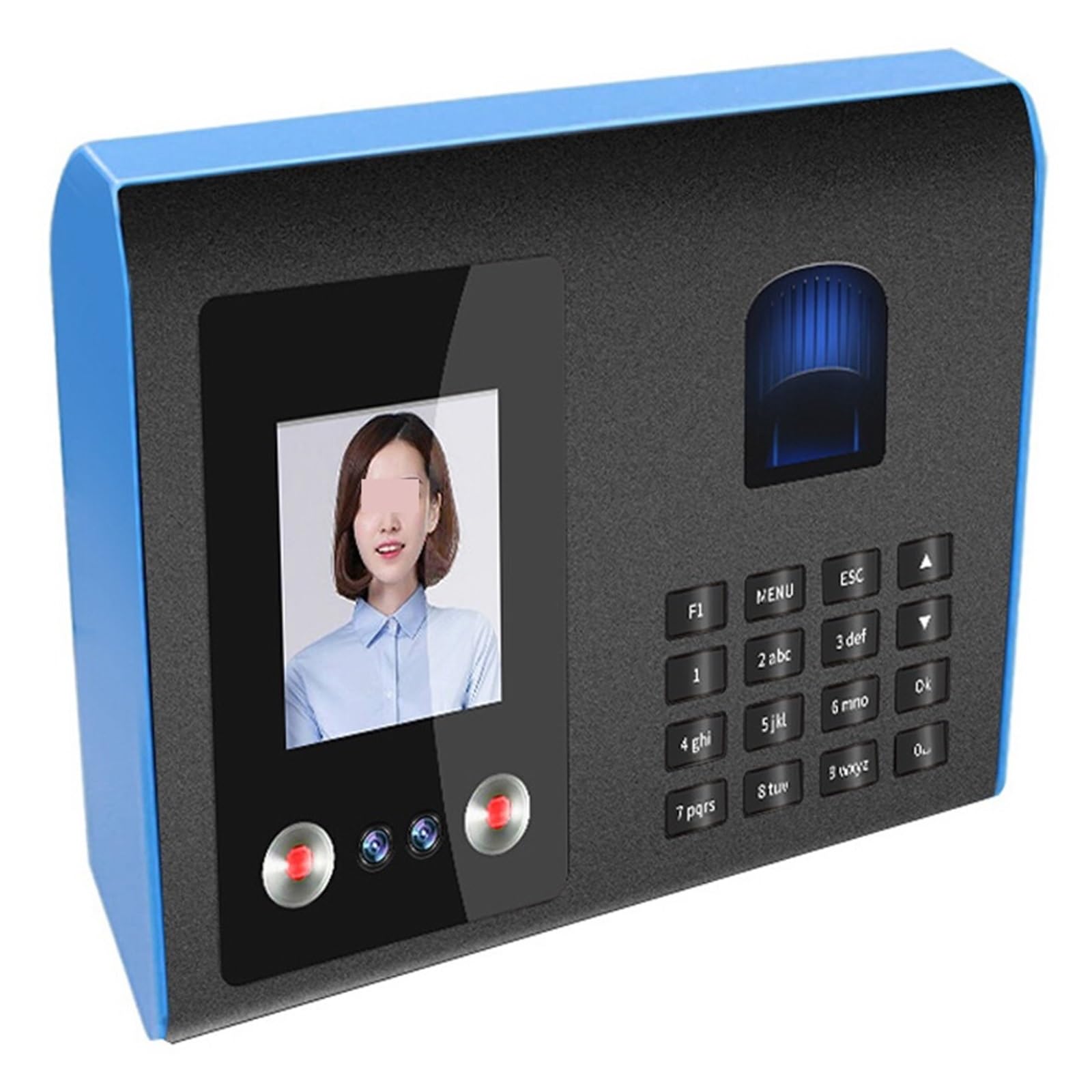 Biometric Fingerprint Time Clock for Office - Password & Face Recognition Attendance System with Multi-Language Support (1PC) - Perfect for Employee Time Tracking, School Attendance & Access Control