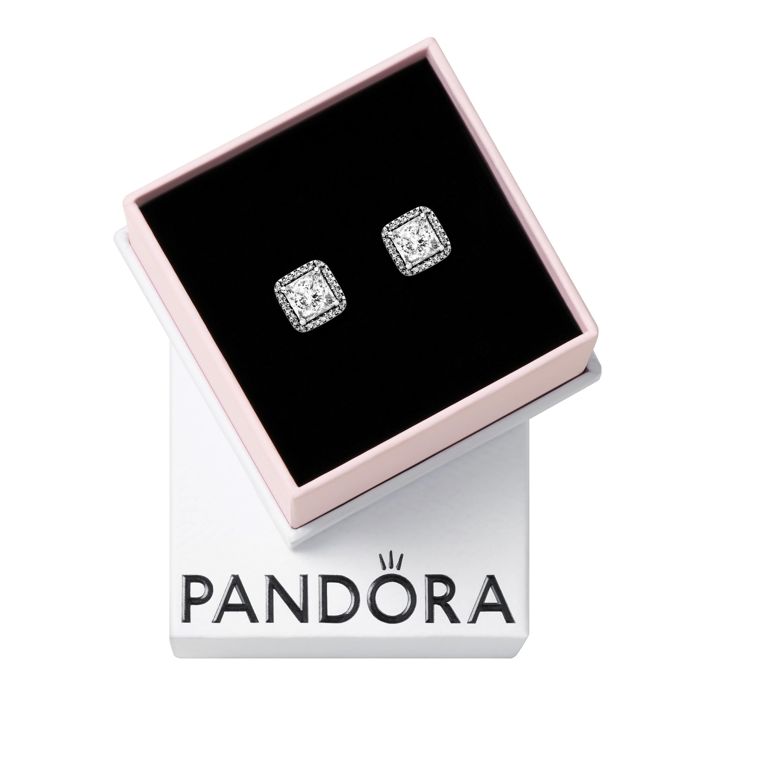 PANDORA Elegance Earrings for Women - Sterling Silver Cubic Zirconia Stud Earrings - Timeless Gift for Her with Gift Box - Perfect for Anniversary, Birthday & Valentine's Day Gifts