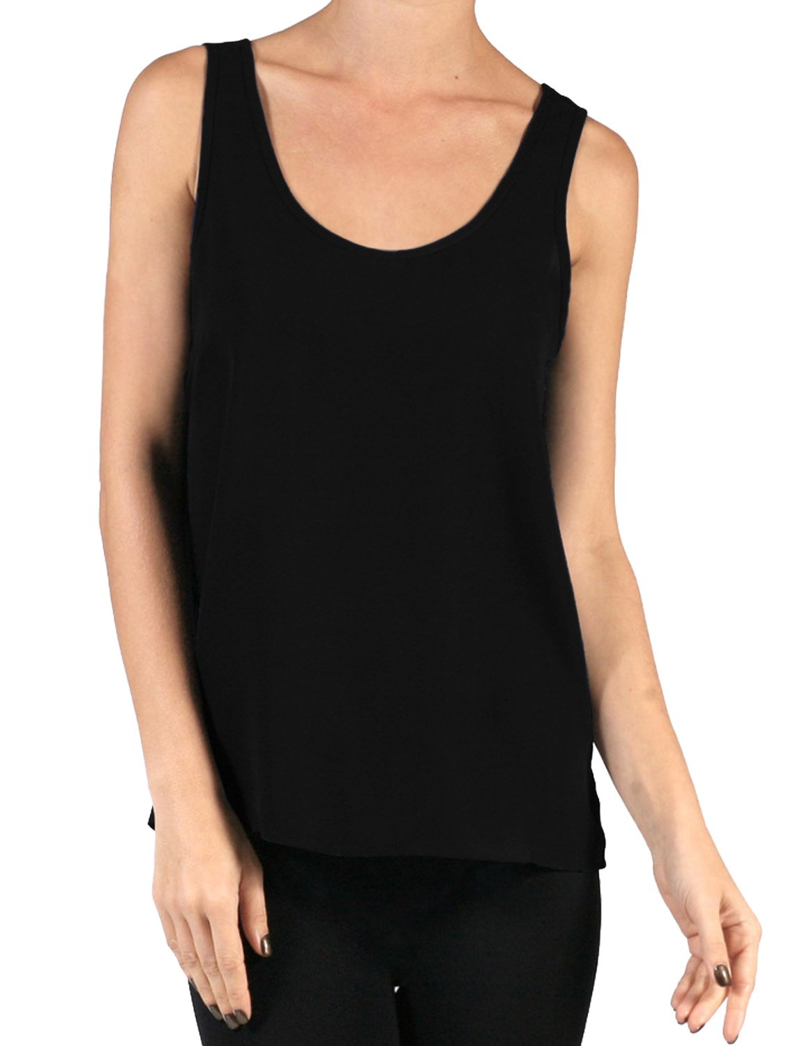 NE PEOPLE Women's Lightweight Sleeveless Chiffon Cami Top - Breathable Summer Blouse for Casual Wear, Layering & Office Outfits