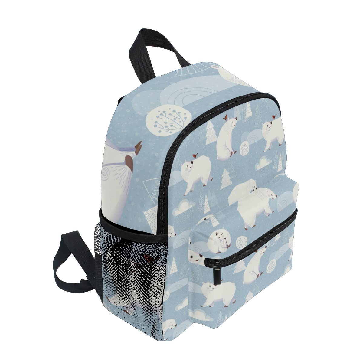 **JIPONI Polar Bear Kids Backpack for Toddlers - Cute Preschool Backpack for Boys & Girls with Adjustable Chest Strap & Pockets - Perfect for Daycare, Travel & School**