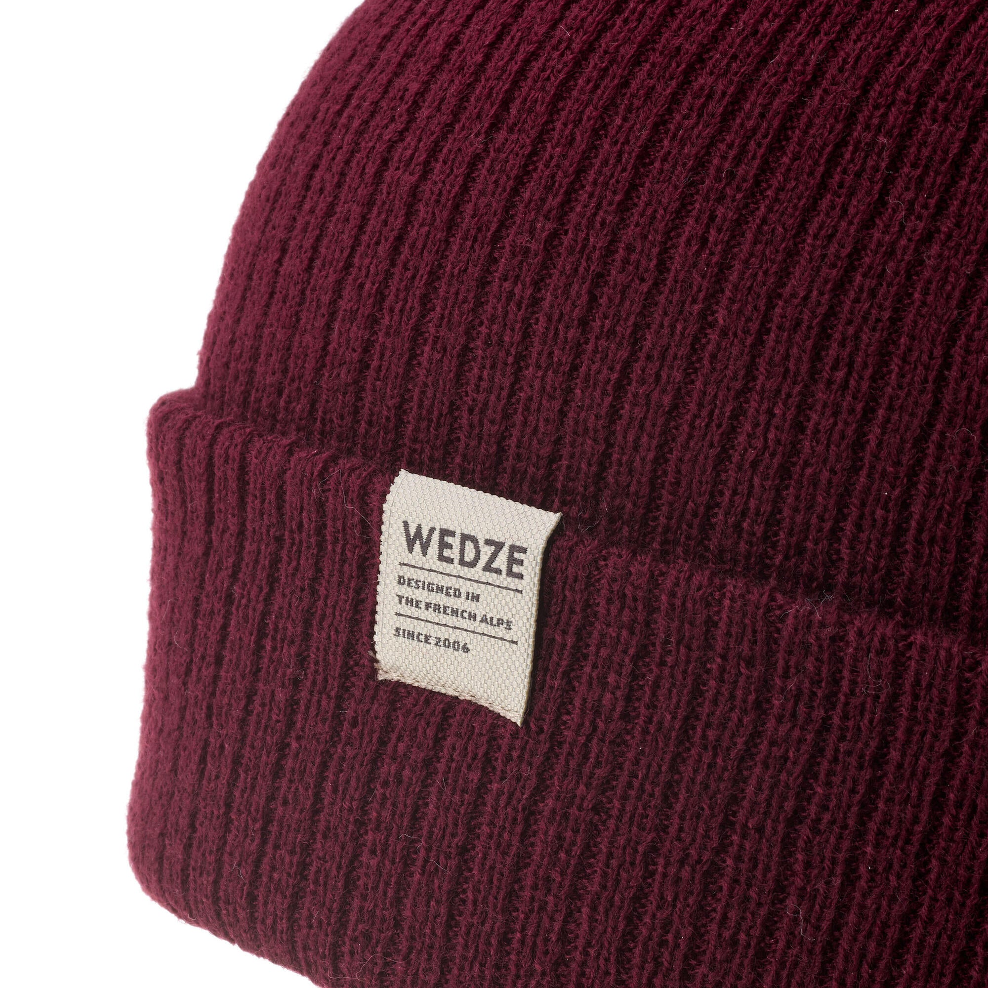 Wedze Fisherman Knit Beanie - Warm Winter Hat for Men & Women - Soft Acrylic Wool Blend - Perfect for Skiing, Hiking & Outdoor Activities