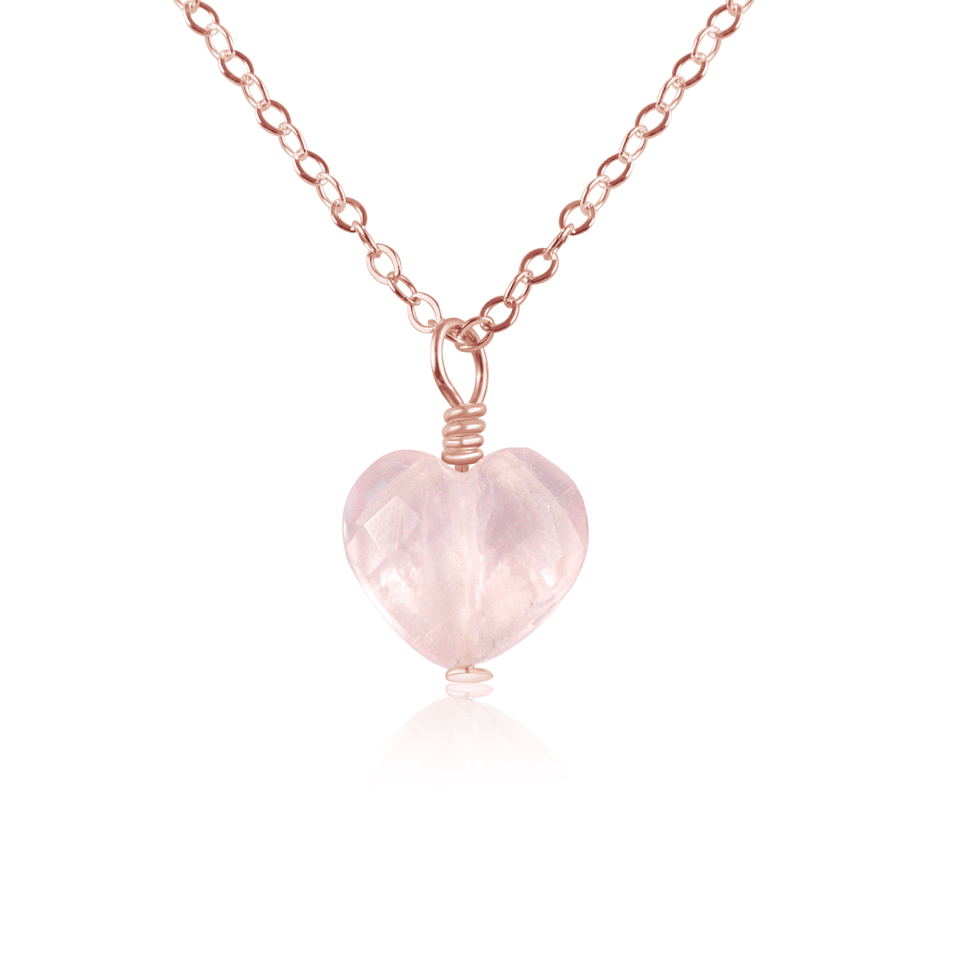 Rose Quartz Crystal Heart Pendant Necklace for Women - Healing Stone Jewelry Gift for Love & Positive Energy - Perfect for Valentine's Day, Anniversary & Spiritual Healing