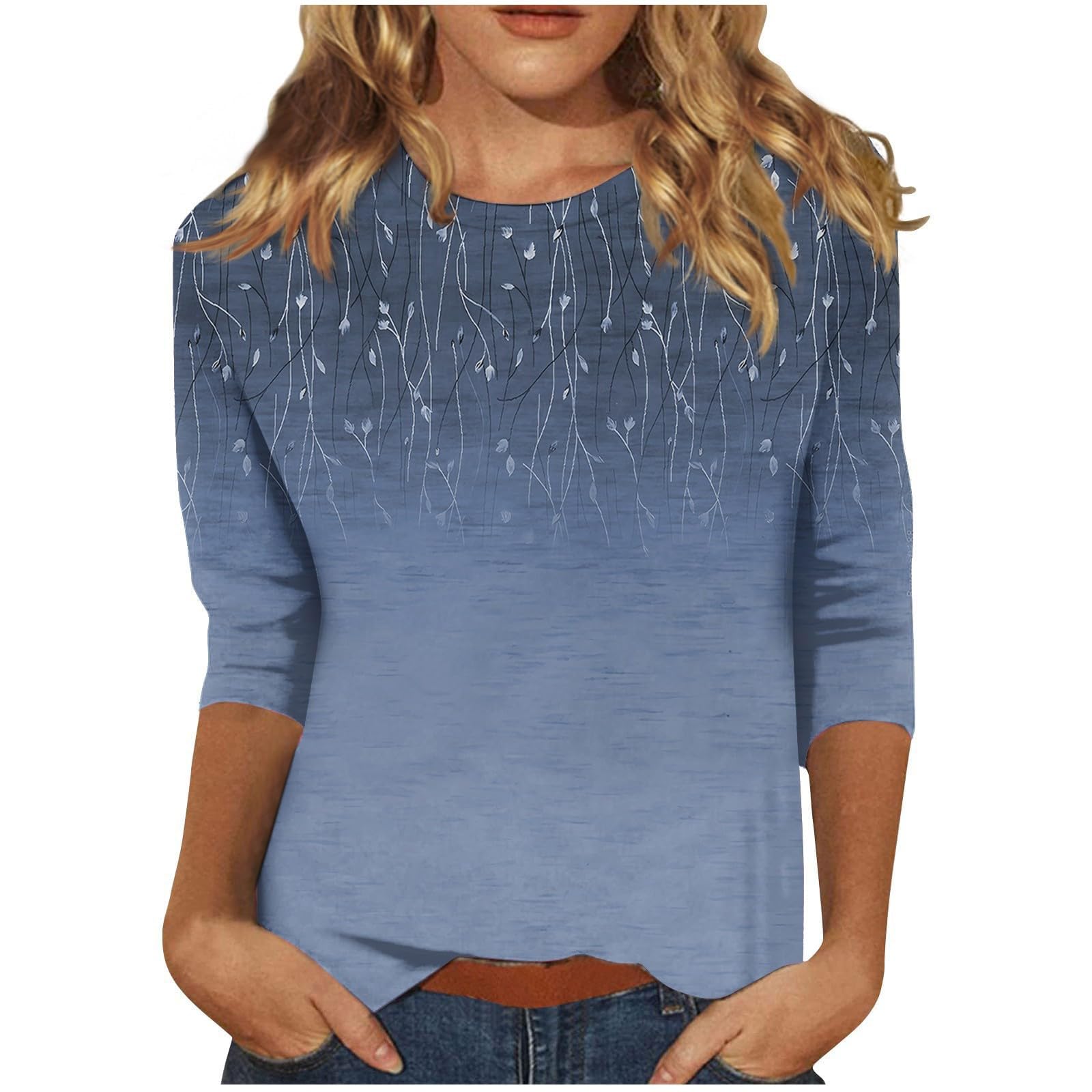 2024 Women's 3/4 Sleeve Summer Tops - Elegant & Casual Blouses for Work, Date & Vacation | Brand Name Fashion Collection