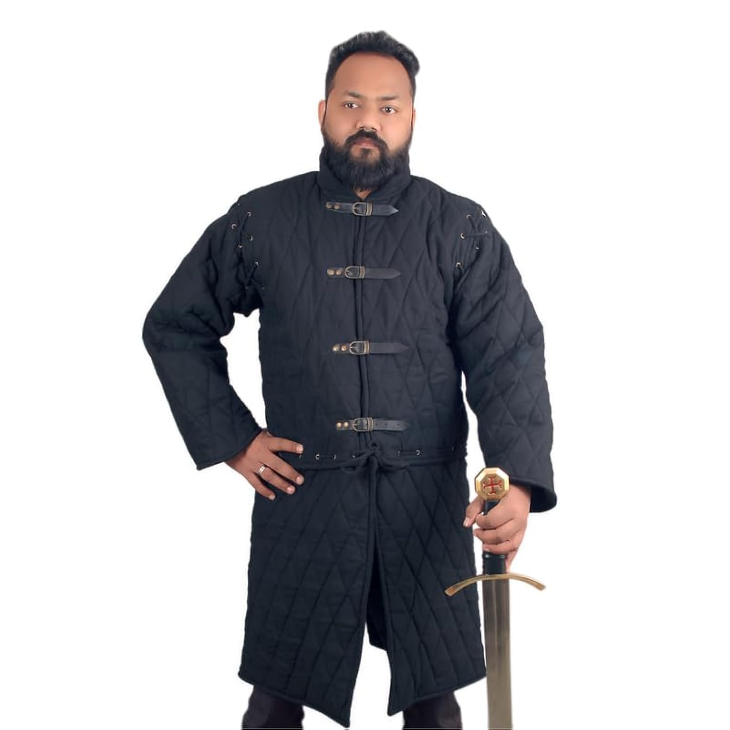 THE MEDIEVALS Padded Gambeson Coat - Medieval Aketon Jacket for SCA, LARP & Historical Reenactment | Authentic Battle-Ready Armor for Cosplay & Renaissance Fairs