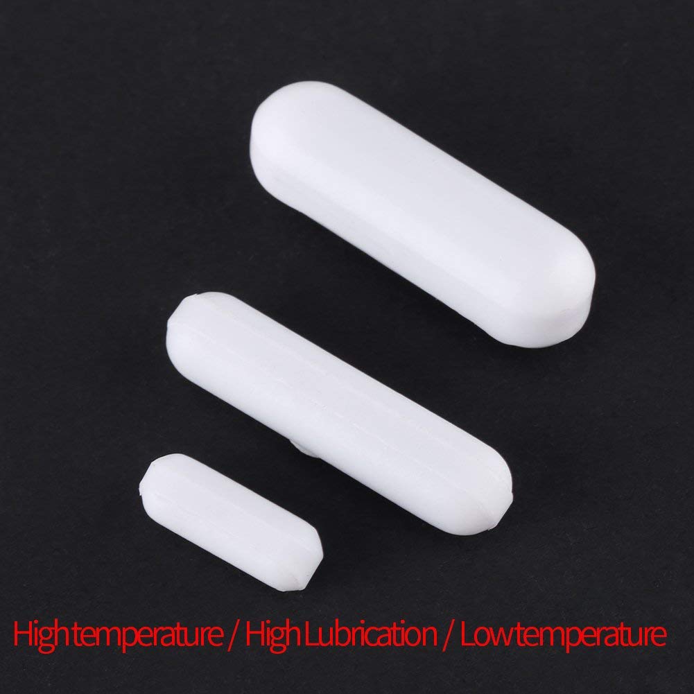 5pcs PTFE Magnetic Stir Bars - C7×30mm White Stirring Rods for Laboratory Mixers & Magnetic Stirrers | Ideal for Chemistry Experiments, Scientific Research & Lab Mixing Applications