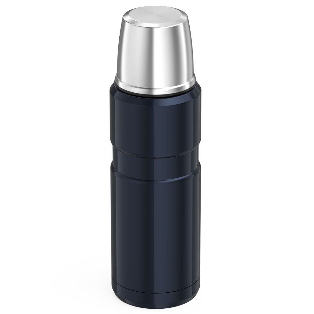 THERMOS Stainless Steel Vacuum Insulated Water Bottle - 16oz, Midnight Blue - Keeps Drinks Hot/Cold for Hours - Perfect for Hiking, Gym & Office Use