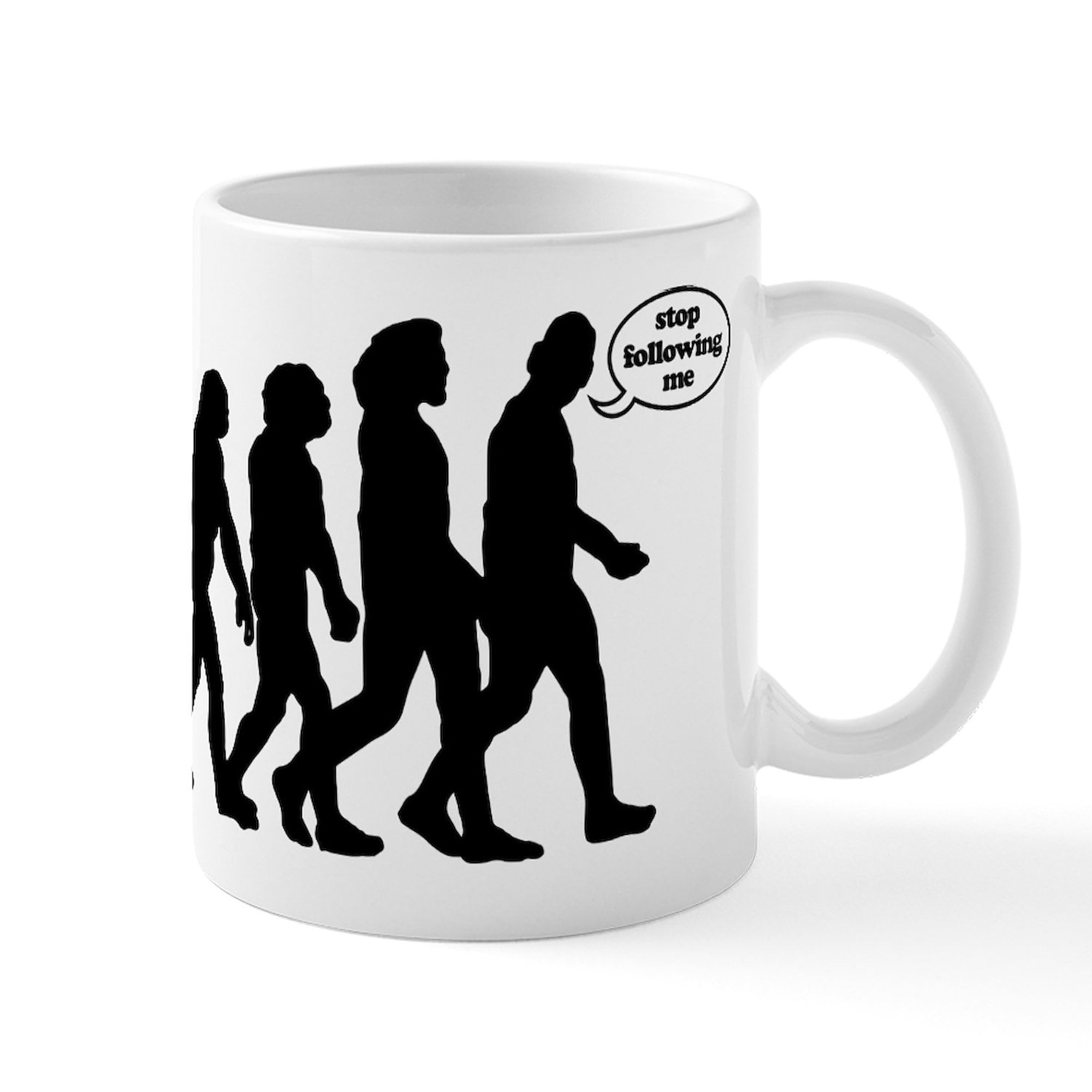 Stop Following Me 11 oz Ceramic Coffee Mug (325ml) - Funny Novelty Gift for Office, Home & Coffee Lovers - Perfect for Tea, Hot Chocolate & Morning Brews