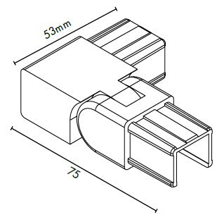 Summit Nanorail 25x21mm 90 Degree Vertical Adjustable Right Angle Bracket - Perfect for DIY Projects, Home Improvement, and Cabinet Installation