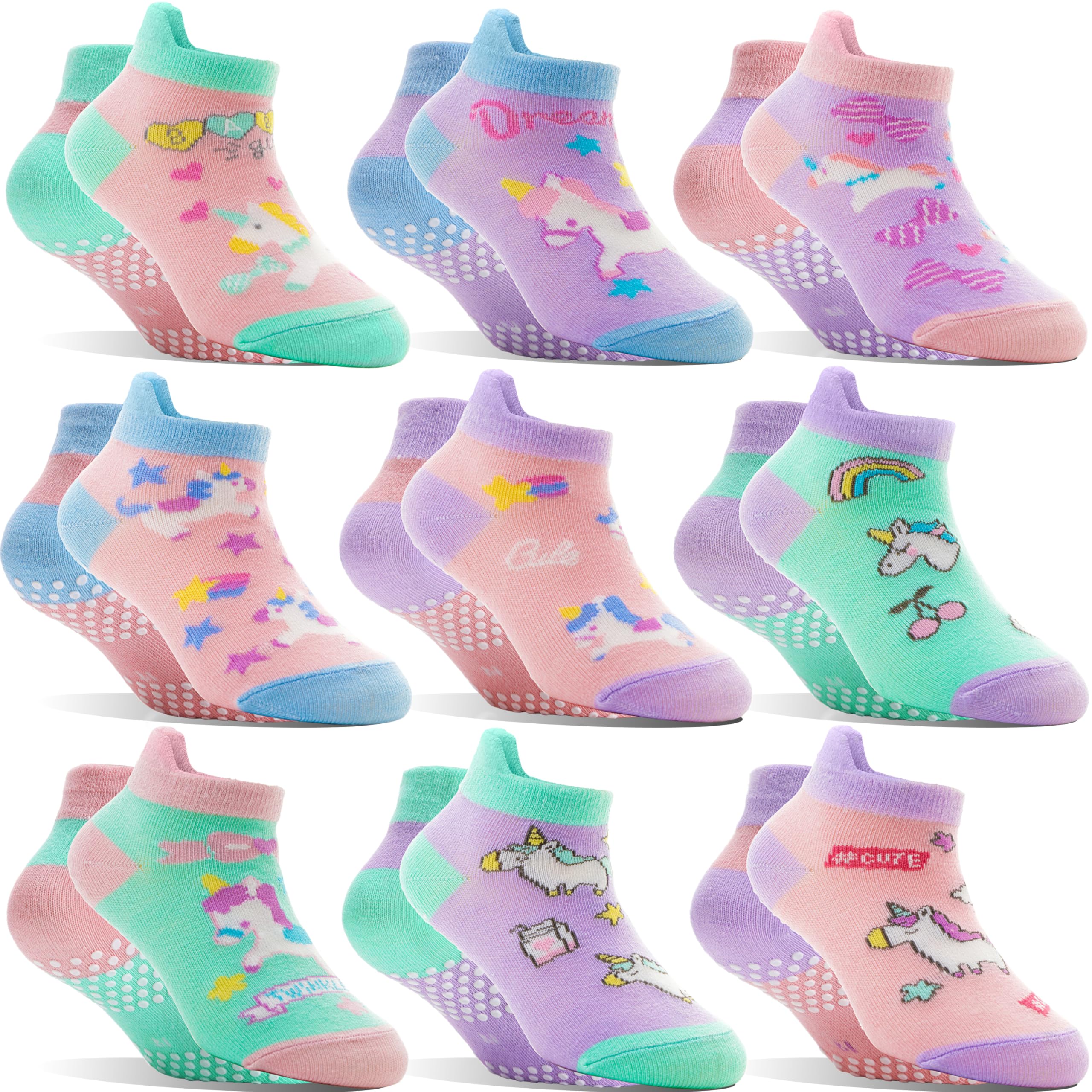 Non-Slip Baby Socks for Toddlers - Cotton Ankle Grip Socks with Anti-Skid Grippers for Boys & Girls | Perfect for Playtime, Daycare & First Steps