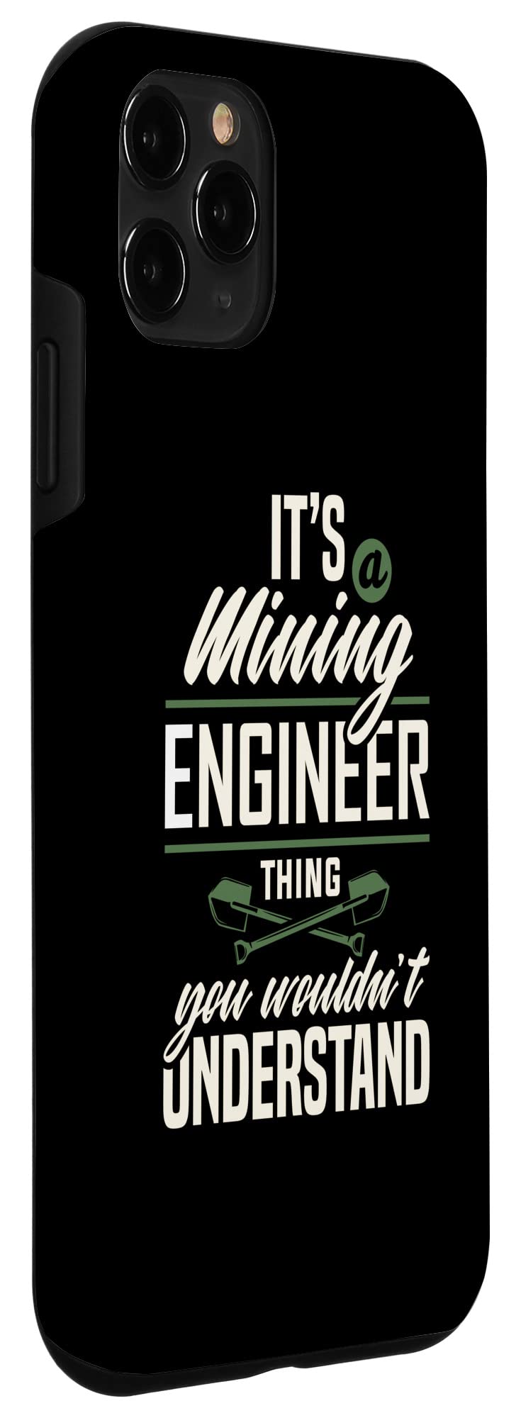 iPhone 11 Pro Case - Mining Engineer Themed Protective Phone Cover with Shovel Design | Durable Case for Engineers, Construction Workers & Outdoor Enthusiasts | Perfect for Job Sites, Mining Work & Daily Use