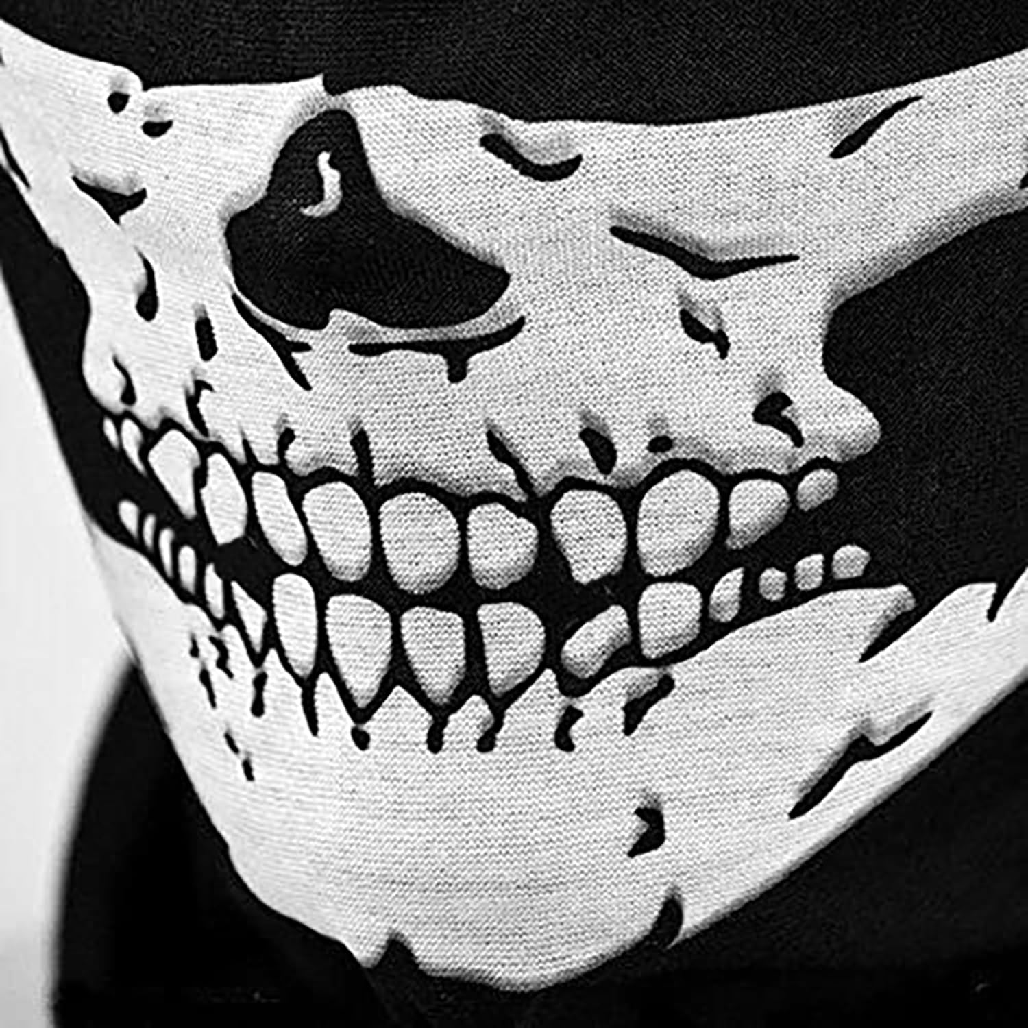 4Pcs Black Balaclava Skull Mask - Ghost Face Skeleton Neck Gaiter for Men, Motorcycle Face Mask & Call of Duty Style Gator Mask - Perfect for Outdoor Sports, Motorcycle Riding, Airsoft & Winter Activities