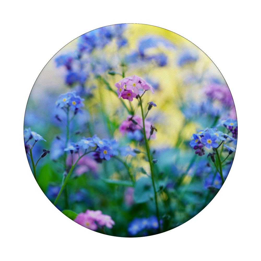 Forget Me Not Flowers PopSockets - Swappable Adhesive PopGrip for Phones & Tablets - Perfect for Daily Use, Travel & Photo Taking