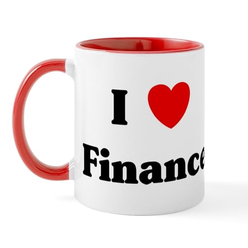 White/Red Inside - I Love Finance Mug
