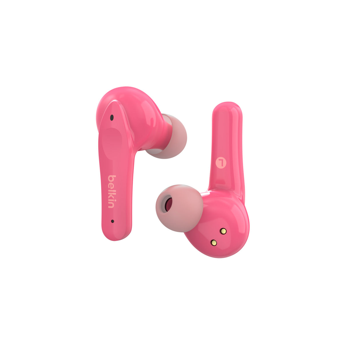 Belkin SoundForm Nano True Wireless Earbuds for Kids - Pink | Bluetooth Kids Headphones with Safe Volume, Secure Fit & Long Battery Life - Perfect for School, Travel & Playtime