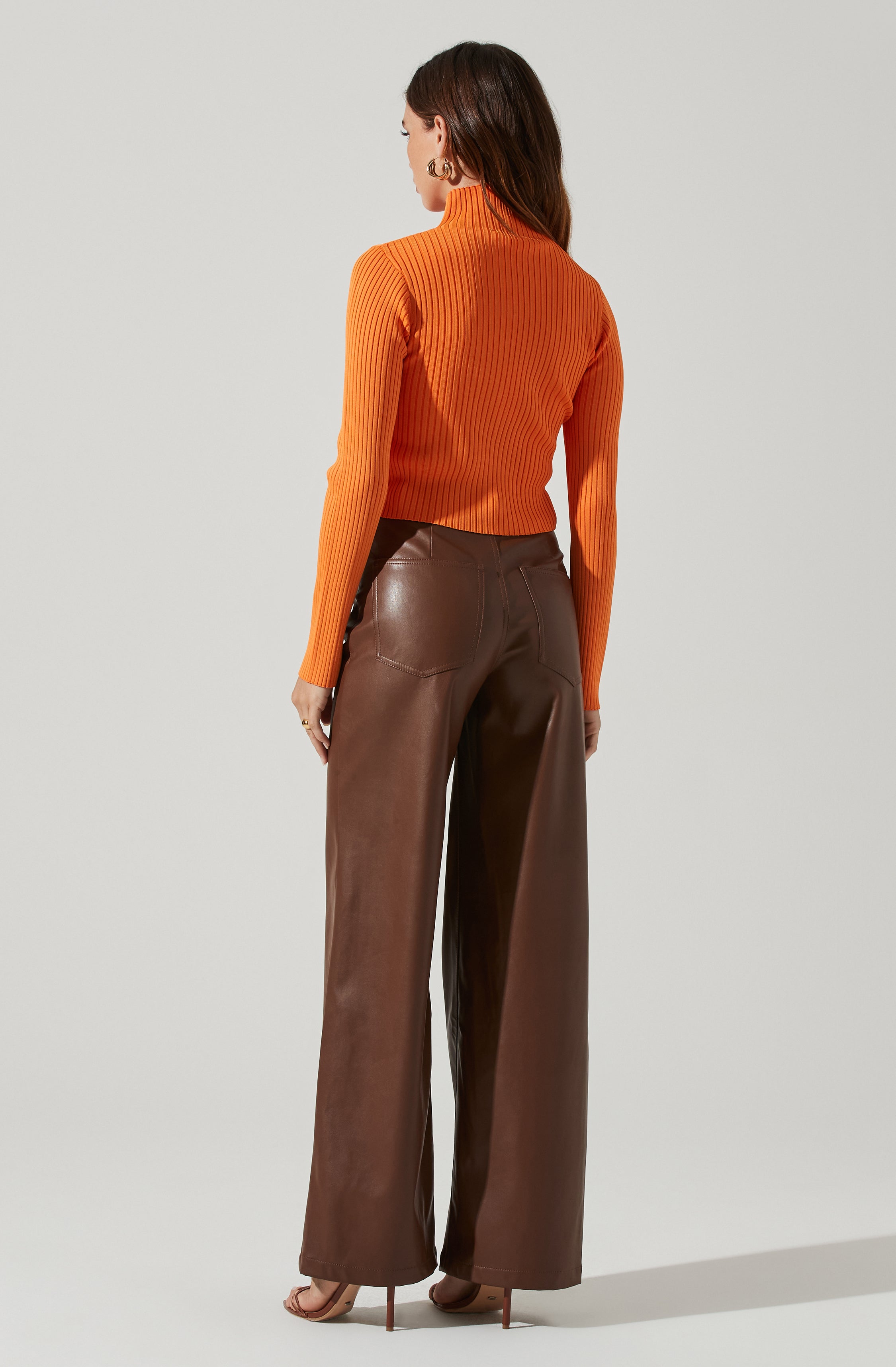 Elia Mock Neck Cutout Sweater Women's Fashion Knit Top - Perfect for Fall Layering & Casual Office Wear