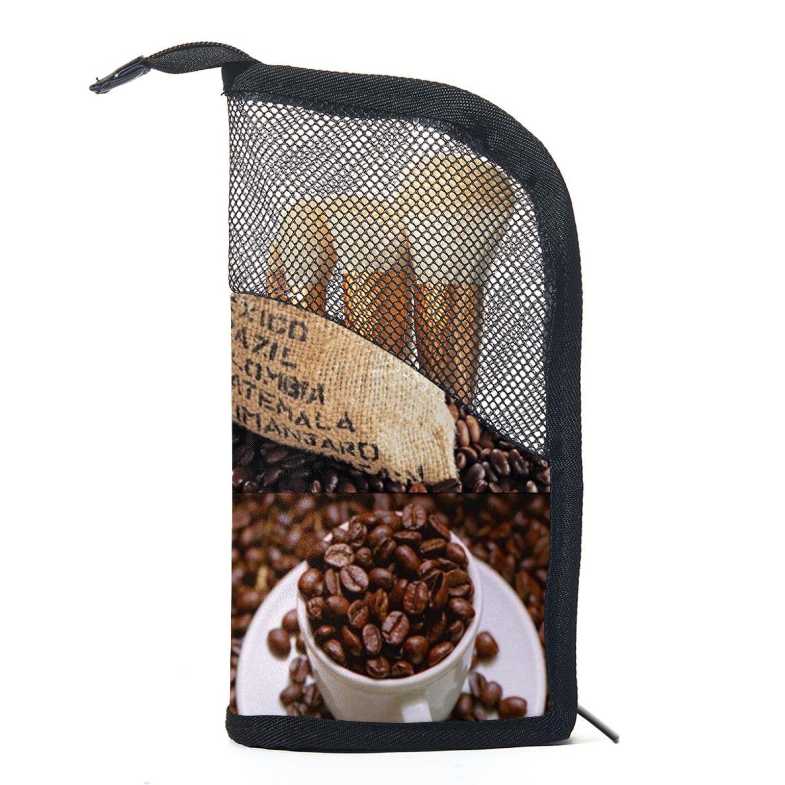 12-Piece Makeup Brush Organizer Bag with Portable Holder Case - Perfect for Travel, Coffee Shops & On-the-Go Beauty Touch Ups