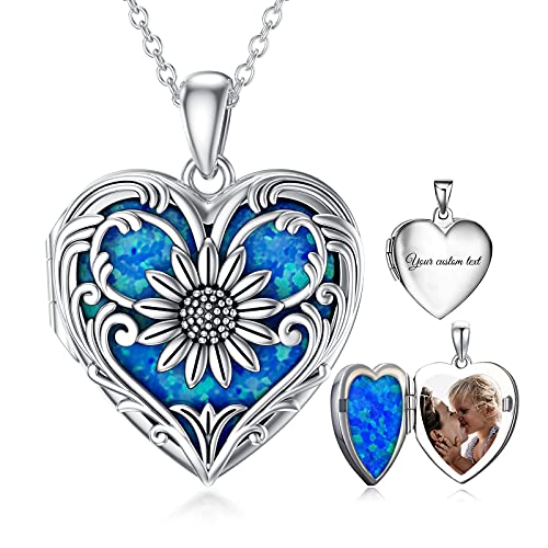 A-Blue locket+photo+text