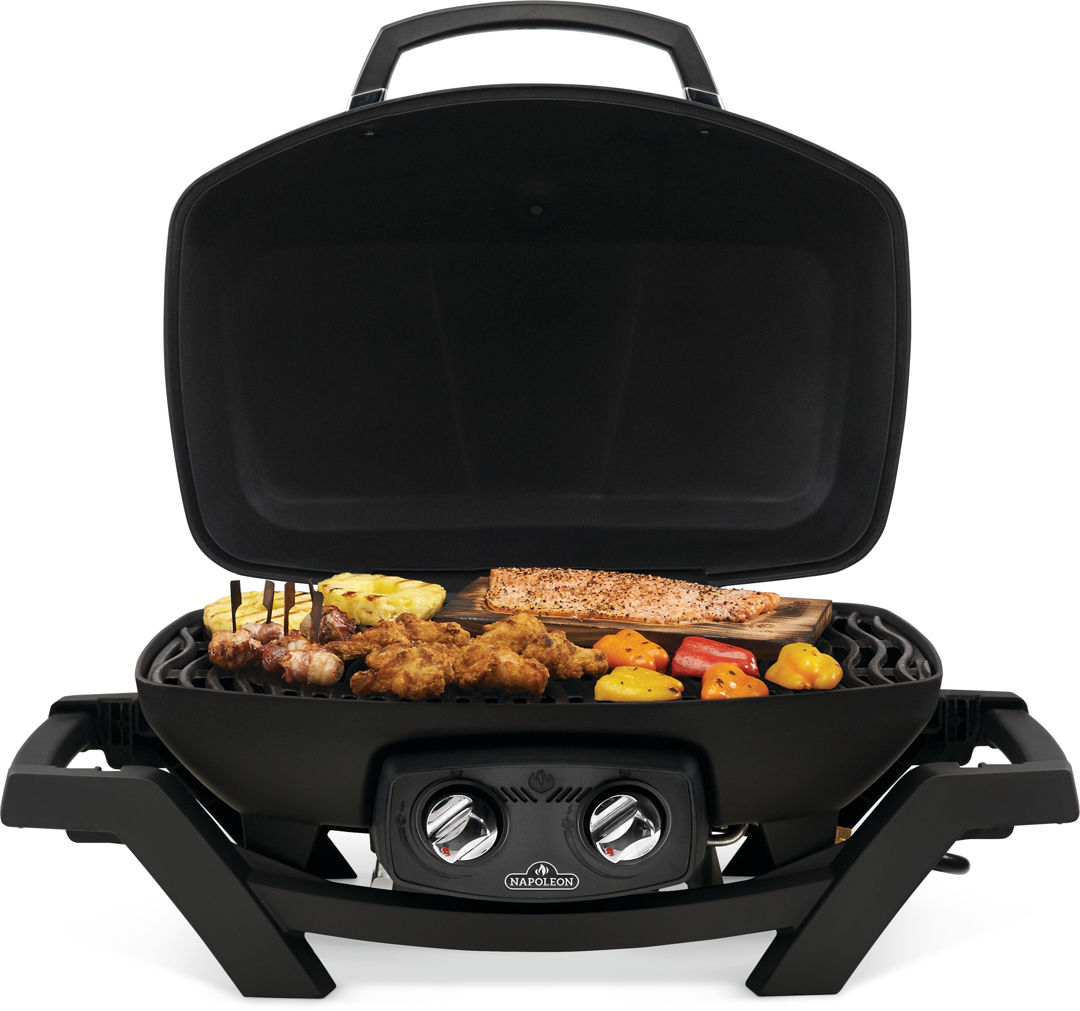 Napoleon TravelQ PRO 285 Portable Propane Gas Grill - Compact Outdoor BBQ Grill for Camping, Tailgating & Picnics (Black)